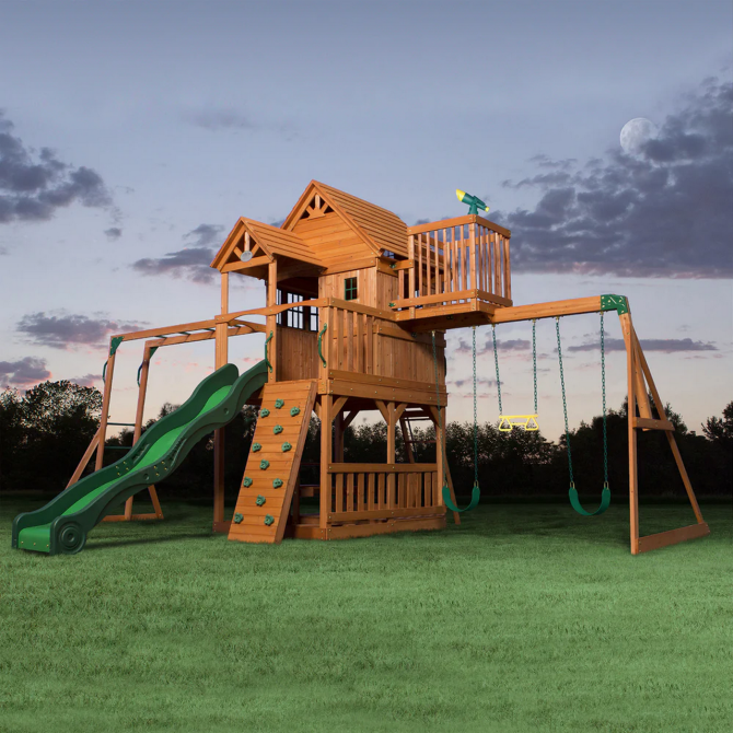 Skyfort II Swing Set & Climbing Frame - Image 3