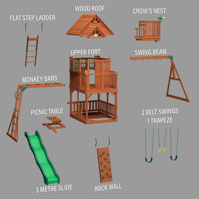 Skyfort II Swing Set & Climbing Frame - Image 11