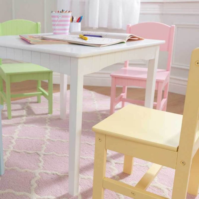 Nantucket Table & 4 Chair Set - Pastel - Image 4