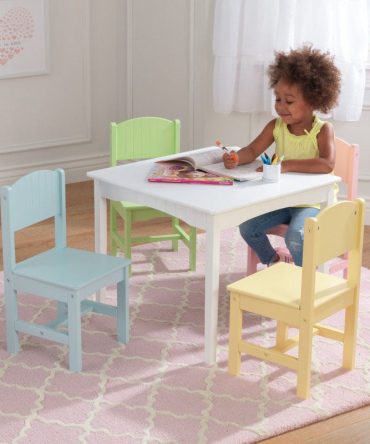 Nantucket Table & 4 Chair Set - Pastel
