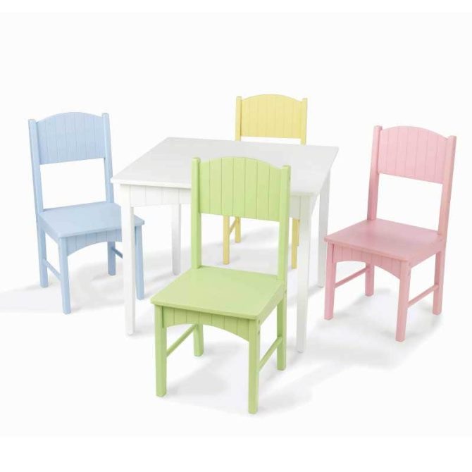 Nantucket Table & 4 Chair Set - Pastel - Image 8