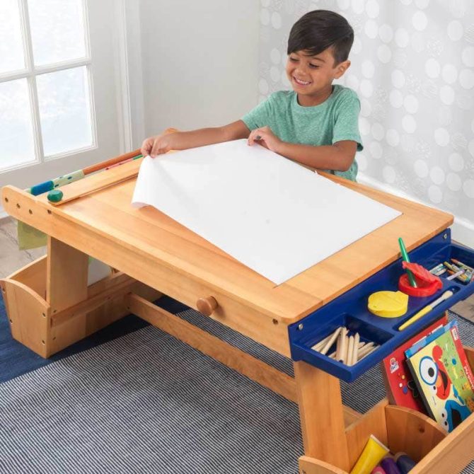 Art Table with Drying Rack & Storage