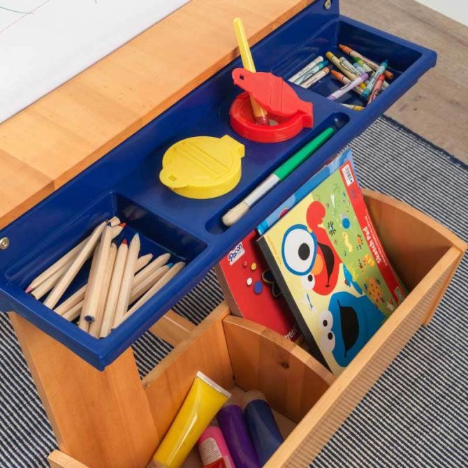 Art Table with Drying Rack & Storage - Image 2