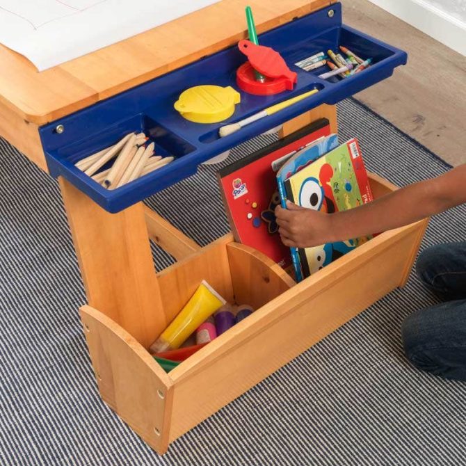 Art Table with Drying Rack & Storage - Image 4