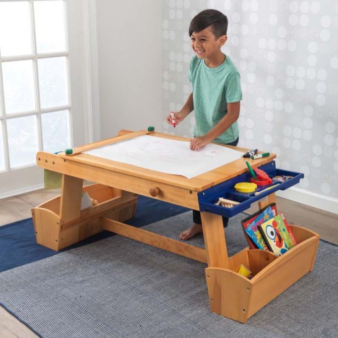 Art Table with Drying Rack & Storage - Image 5