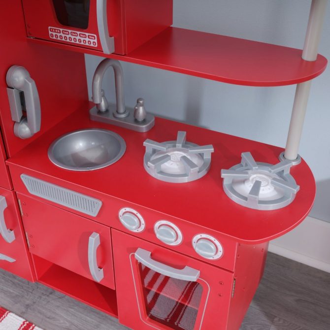 Vintage Play Kitchen - Red - Image 8