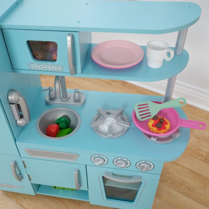 Vintage Play Kitchen - Blue - Image 6