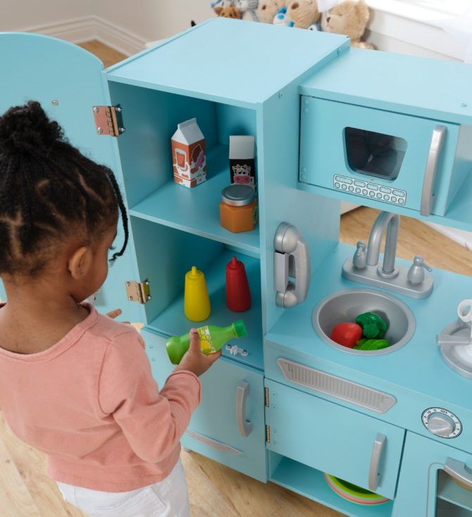 Vintage Play Kitchen - Blue - Image 10