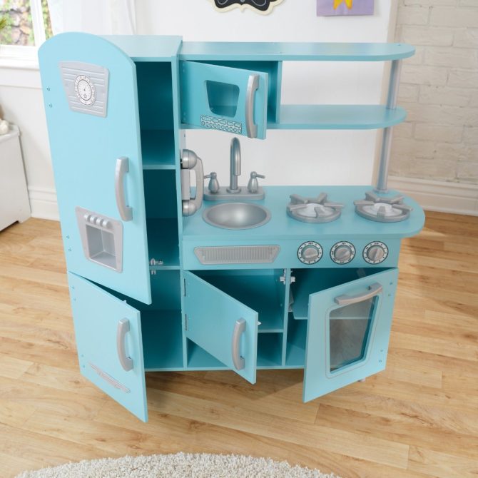 Vintage Play Kitchen - Blue - Image 12