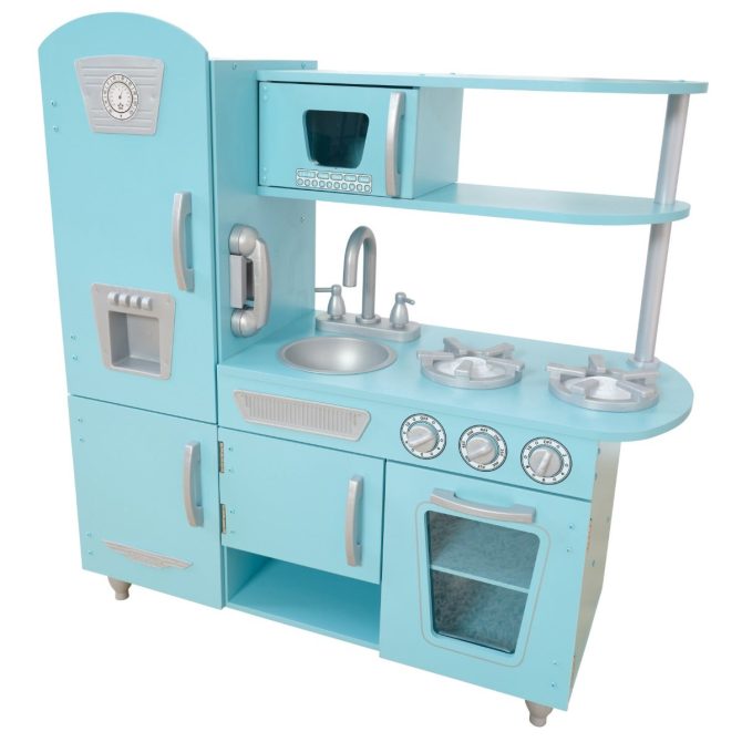 Vintage Play Kitchen - Blue - Image 14