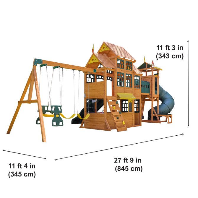 Bear Cave Lodge Swing Set - Installation Available - Image 4
