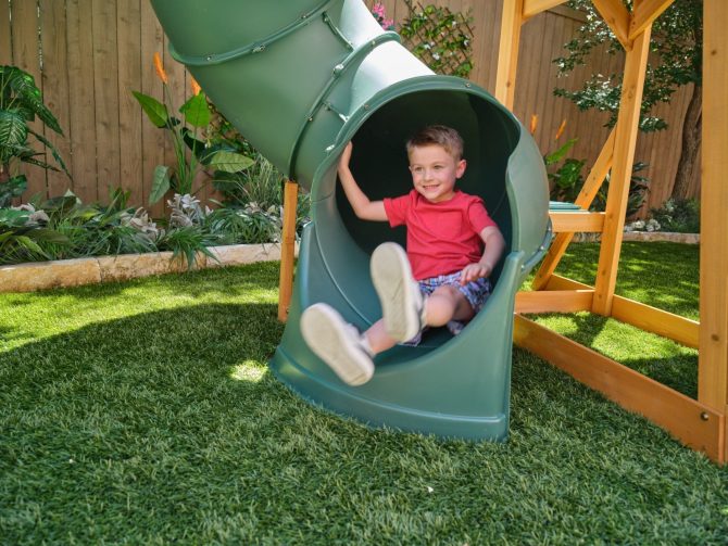 Bear Cave Lodge Swing Set - Installation Available - Image 10