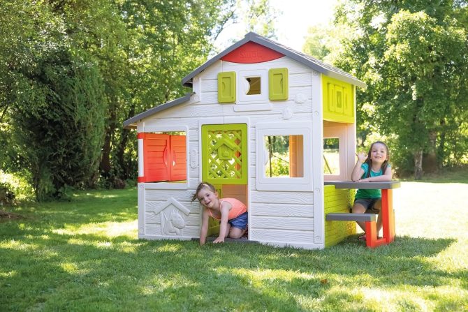 Smoby - Neo Friends House - Playhouse (2.1m tall) with accessories for kids, suitable both indoors and outdoorswith picnic table and kitchen for boys and girls aged 2 and over - Image 2